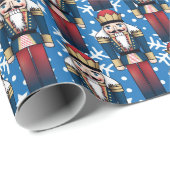 Soldier Nutcracker White Snow Cadeaupapier (Rol Hoek)