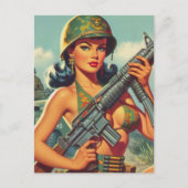  Soldier Pin-up Briefkaart (Voorkant)