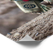 Soldier Pulls-veiligheid in Afghanistan Poster (Hoek)