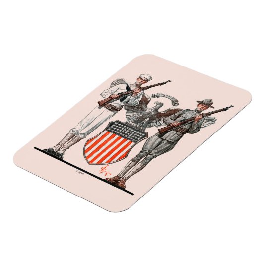 Soldier, Sailor en US Shield Magneet (Linkerzijde)