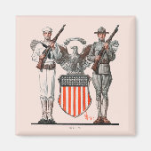 Soldier, Sailor en US Shield Magneet (Voorkant)