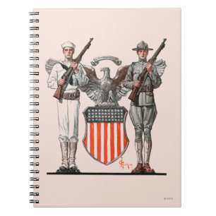 Soldier, Sailor en US Shield Notitieboek