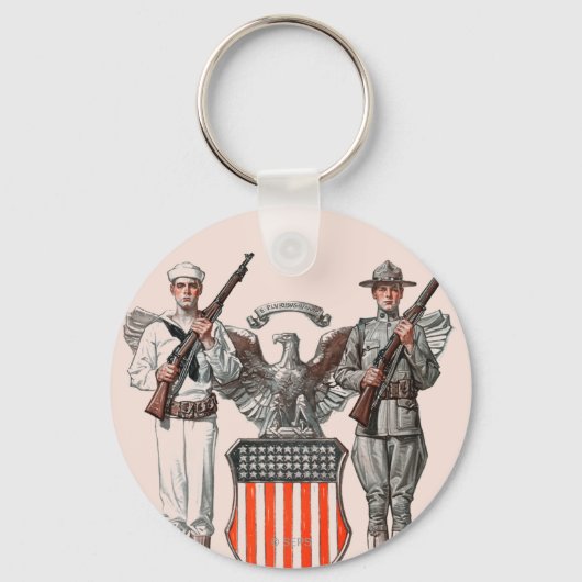 Soldier, Sailor en US Shield Sleutelhanger (Voorkant)