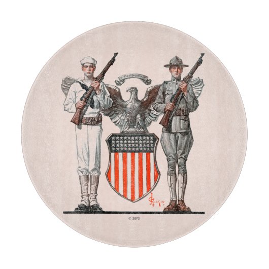 Soldier, Sailor en US Shield Snijplank (Voorkant)