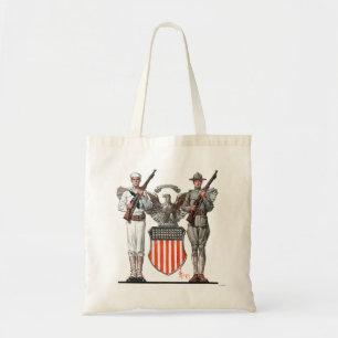 Soldier, Sailor en US Shield Tote Bag