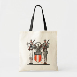 Soldier, Sailor en US Shield Tote Bag
