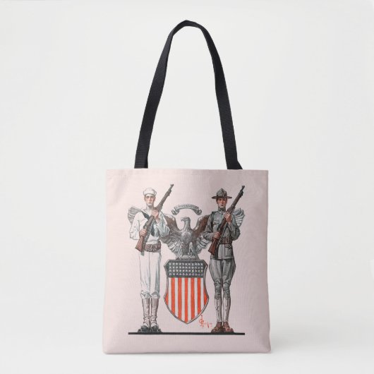 Soldier, Sailor en US Shield Tote Bag (Voorkant)