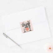 Soldier, Sailor en US Shield Vierkante Sticker (Envelop)