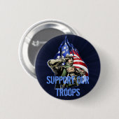 Soldier Salute Design Ronde Button 5,7 Cm (Voorkant /achterkant)