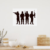 Soldier Silhouette Poster (Keuken)