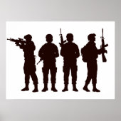 Soldier Silhouette Poster (Voorkant)
