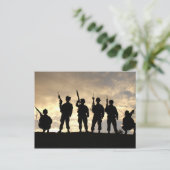 Soldier Silhouettes Briefkaart (Staand voorkant)