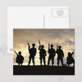 Soldier Silhouettes Briefkaart (Voorkant / Achterkant)