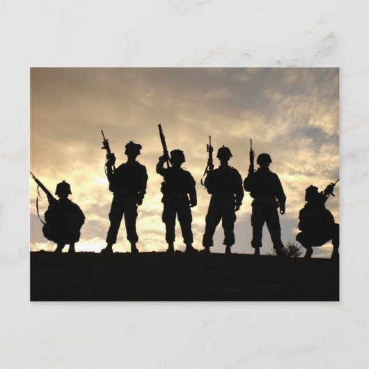 Soldier Silhouettes Briefkaart (Voorkant)