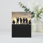 Soldier Silhouettes Briefkaart (Staand voorkant)