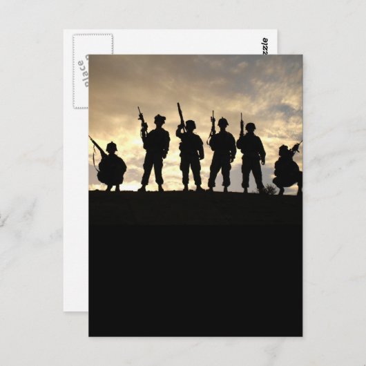 Soldier Silhouettes Briefkaart (Voorkant / Achterkant)