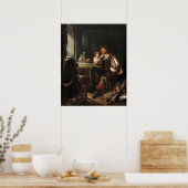 Soldier Smoking - Frans van Mieris Fine Art Poster (Keuken)