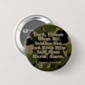 Soldier Son Prayer Ronde Button 5,7 Cm (Voorkant /achterkant)