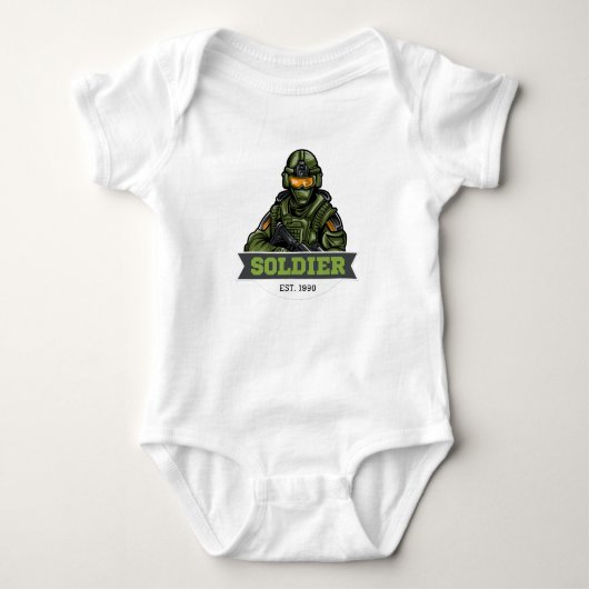 Soldier Tactisch Logo – Militair Embleem Ontwerp Romper (Voorkant)