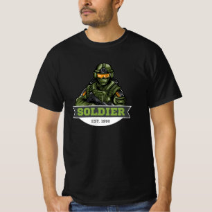 Soldier Tactisch Logo – Militair Embleem Ontwerp T-shirt
