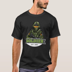 Soldier Tactisch Logo – Militair Embleem Ontwerp T-shirt