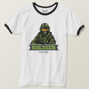 Soldier Tactisch Logo – Militair Embleem Ontwerp T-shirt