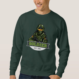 Soldier Tactisch Logo – Militair Embleem Ontwerp Trui