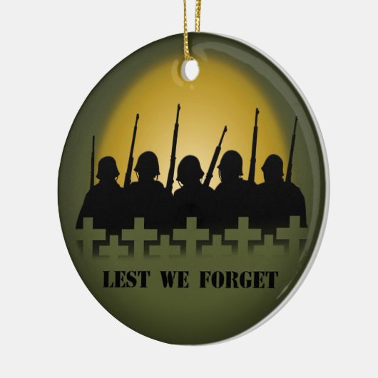 Soldier Tribute Keepslag Lest We vergeten Ornament (Links)