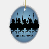 Soldier Tribute Keepslag Lest We vergeten Ornament (Rechts)