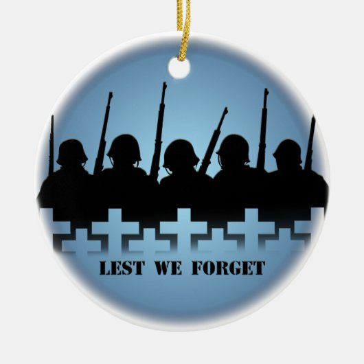 Soldier Tribute Keepslag Lest We vergeten Ornament (Voorkant)