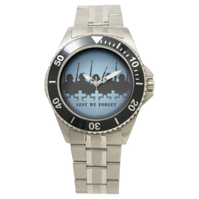 Soldier Tribute Watch Lest We vergeten Wrist Watch Horloge (Voorkant)