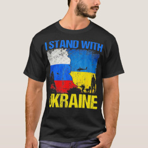 Soldier Vlag Steun Ik Sta Bij Oekraïne Russisch T-shirt