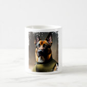 SoldierDressed Belgian Malinois Portrait for Dog L Koffiemok (Center)