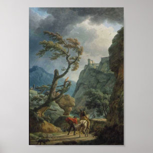 Soldiers in een bergkloof (1789) Poster