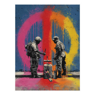 Soldiers of Peace – Street Art Rebellion Perfect Poster