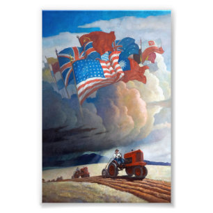 Soldiers of the Soil door Newell Convers Wyeth Foto Afdruk