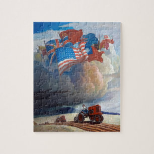 Soldiers of the Soil door Newell Convers Wyeth Legpuzzel