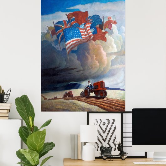 Soldiers of the Soil door Newell Convers Wyeth Poster (Thuiskantoor)