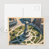 Soldiers & Sailors Monument Indiana Reisgids Oudho Briefkaart (Voorkant / Achterkant)