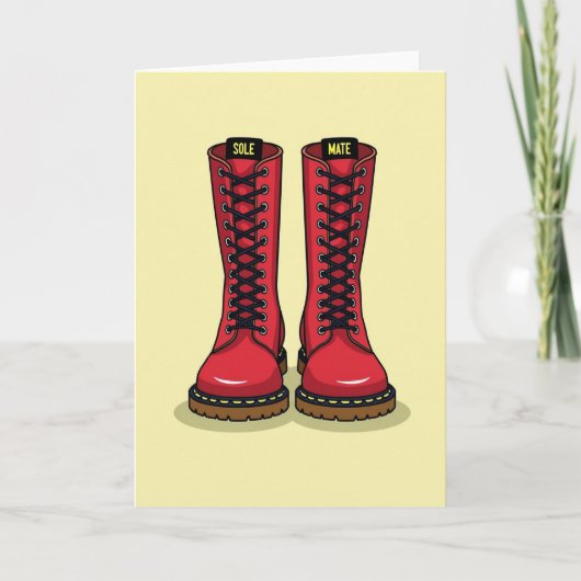 Sole Mate Love Boots Card Kaart (Voorkant)