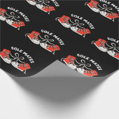 Sole Mates Funny Shoe Pun Dark BG Cadeaupapier (Hoek)
