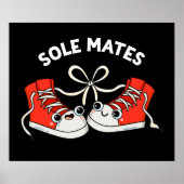 Sole Mates Funny Shoe Pun Dark BG Poster (Voorkant)