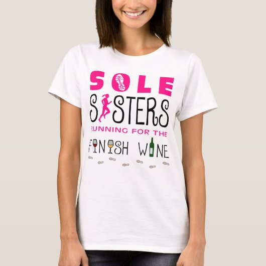 Sole Sisters Finish Wine - Champion SS T-shirt (Voorkant)
