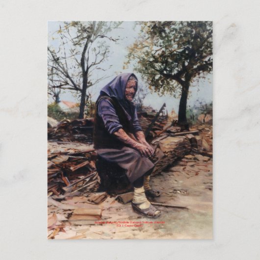 Soledad (Apunte)/eenzaamheid (Schets) Briefkaart (Voorkant)
