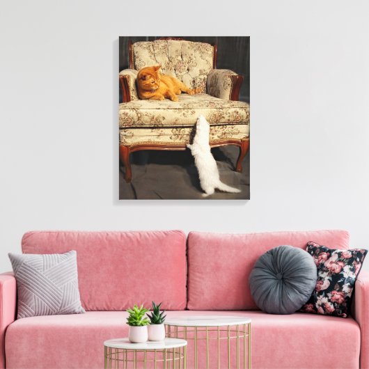 Soleil en de fret - Stretched Canvas Print (Insitu (Woonkamer))