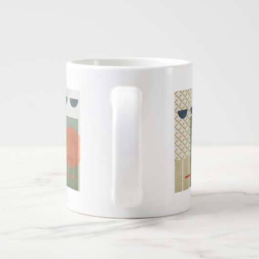 Soleil Rouge III Grote Koffiekop (Achterkant)