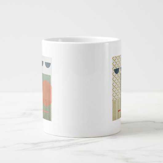 Soleil Rouge III Grote Koffiekop (Voorkant)