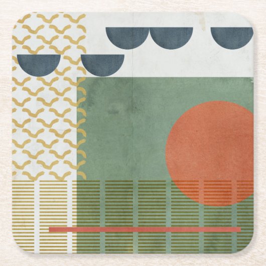 Soleil Rouge III Kartonnen Onderzetters (Voorkant)