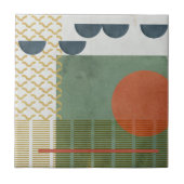 Soleil Rouge III Tegeltje (Voorkant)