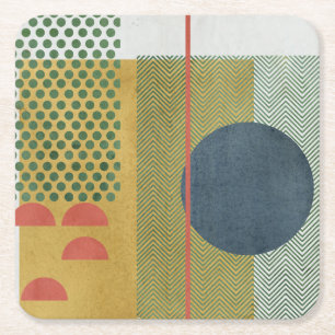 Soleil Rouge IV Kartonnen Onderzetters